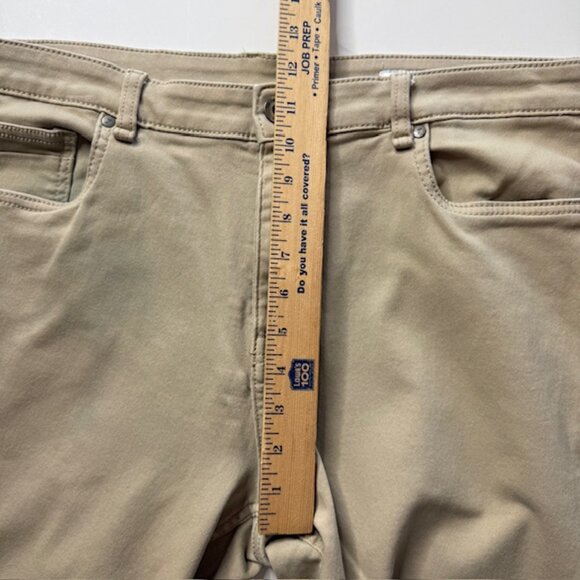 The Perfect Jean NYC Pants Mens 38x36 Khaki Denkhaki Twill Athletic Fit Stretch - Picture 4 of 8